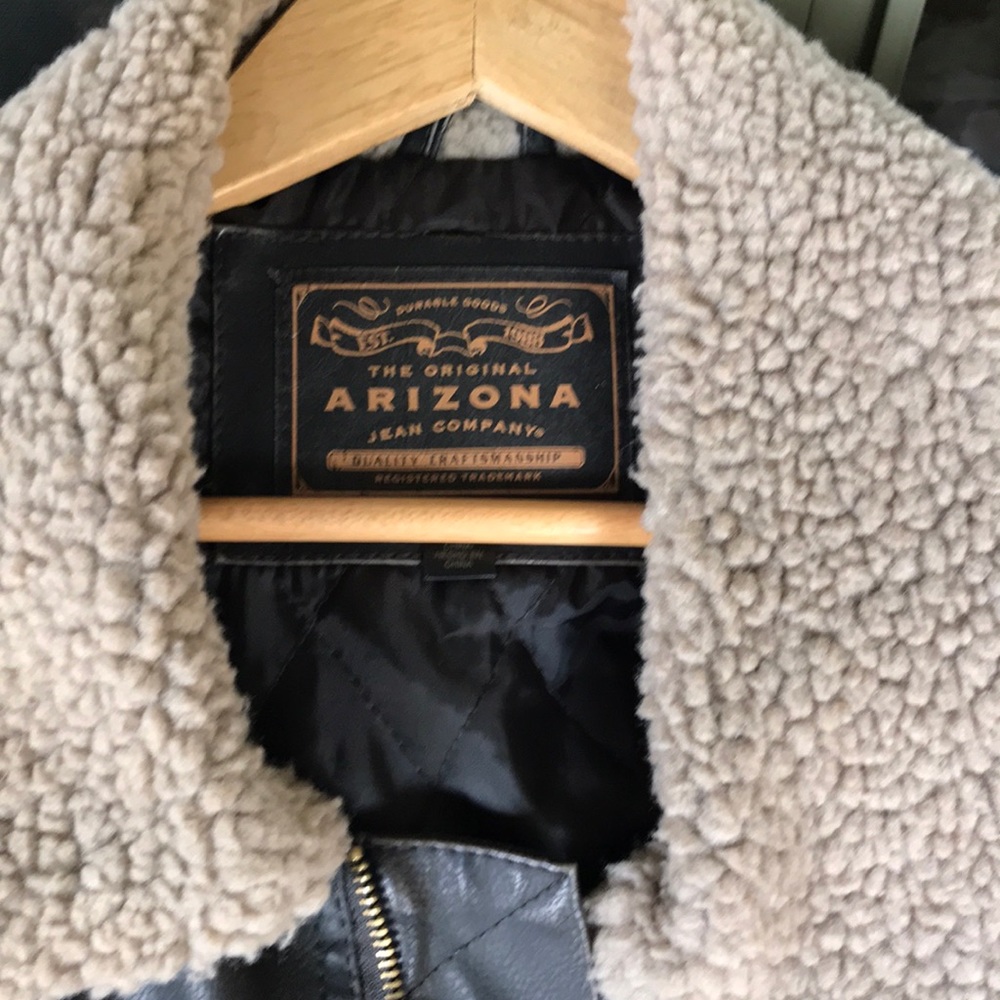 Leather bomber